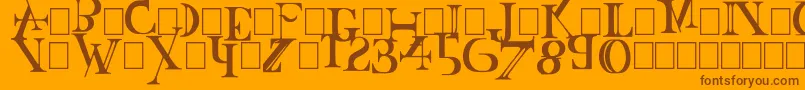Baskertown Font – Brown Fonts on Orange Background