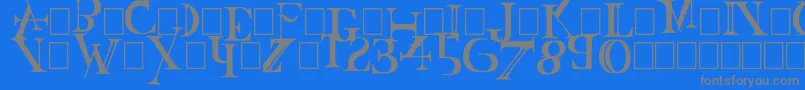 Baskertown Font – Gray Fonts on Blue Background