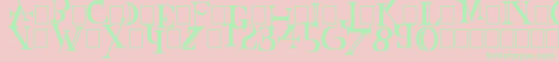 Baskertown Font – Green Fonts on Pink Background