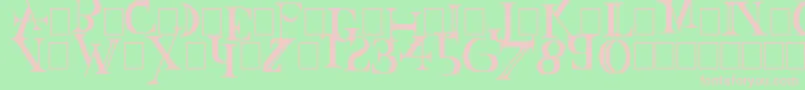 Baskertown Font – Pink Fonts on Green Background