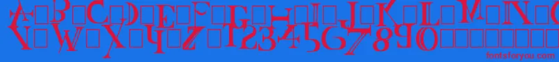 Baskertown Font – Red Fonts on Blue Background