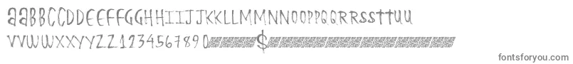 BasketFries-fontti – harmaat kirjasimet valkoisella taustalla