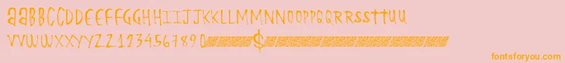 BasketFries Font – Orange Fonts on Pink Background