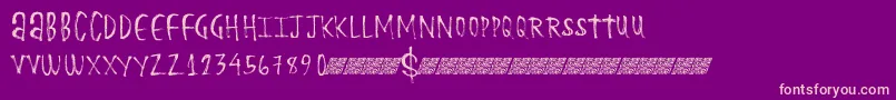 BasketFries Font – Pink Fonts on Purple Background