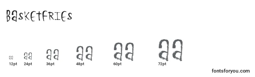 BasketFries Font Sizes
