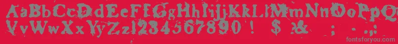 BASKR    Font – Gray Fonts on Red Background
