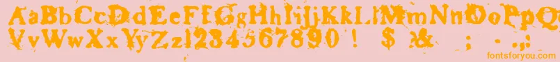 BASKR    Font – Orange Fonts on Pink Background