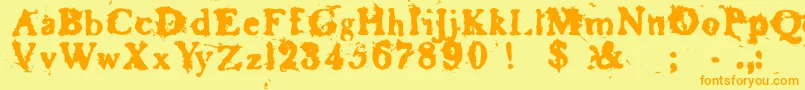 More about BASKR Font BASKR Font – Orange Fonts on Yellow Background