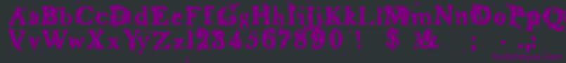 Czcionka BASKR    – fioletowe czcionki na czarnym tle