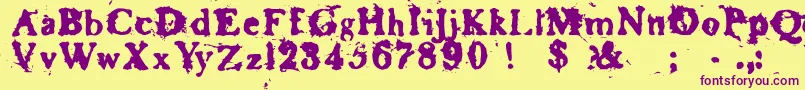 BASKR    Font – Purple Fonts on Yellow Background