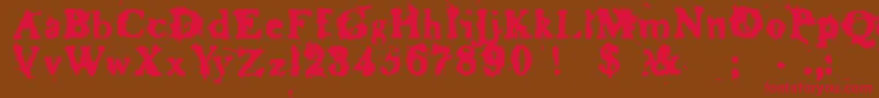 BASKR    Font – Red Fonts on Brown Background