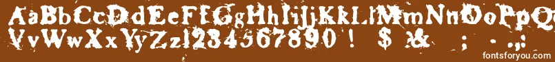 フォントBASKR    – 茶色の背景に白い文字