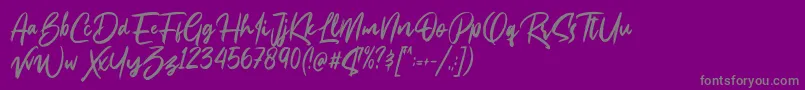 Bassheads Font – Gray Fonts on Purple Background