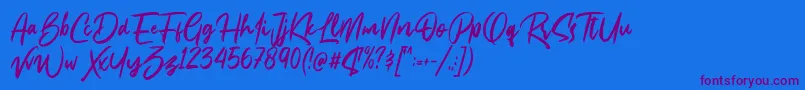 Bassheads Font – Purple Fonts on Blue Background