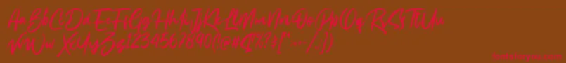 Bassheads Font – Red Fonts on Brown Background