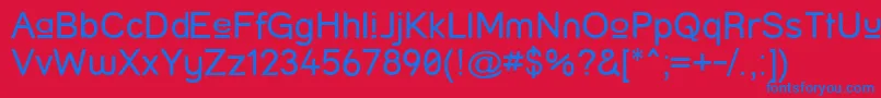 StreetUpper Font – Blue Fonts on Red Background