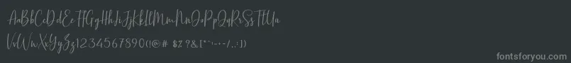 BasstonScript-Schriftart – Graue Schriften auf schwarzem Hintergrund