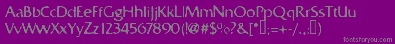 フォントBASTARD – 紫の背景に灰色の文字