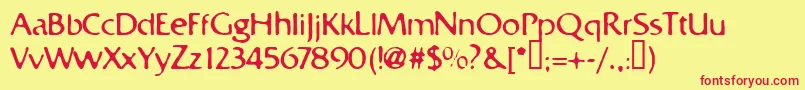 BASTARD Font – Red Fonts on Yellow Background