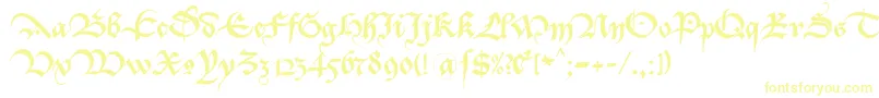 Шрифт Bastarda K – жёлтые шрифты