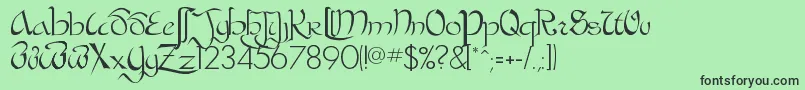 BastardaPlain Font – Black Fonts on Green Background