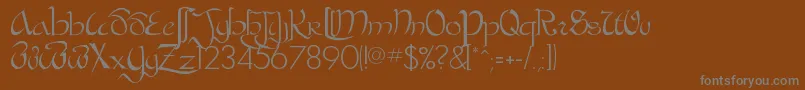 BastardaPlain-Schriftart – Graue Schriften auf braunem Hintergrund