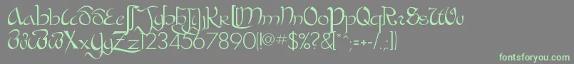 BastardaPlain Font – Green Fonts on Gray Background