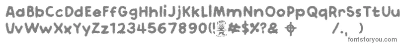 フォントBastardo – 白い背景に灰色の文字