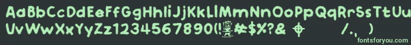 Bastardo Font – Green Fonts on Black Background