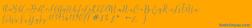 More about Bastille Free Font Bastille Free Font – Blue Fonts on Orange Background