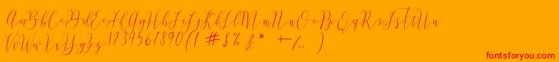 Bastille Free-fontti – punaiset fontit oranssilla taustalla