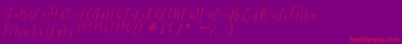Bastille Free Font – Red Fonts on Purple Background