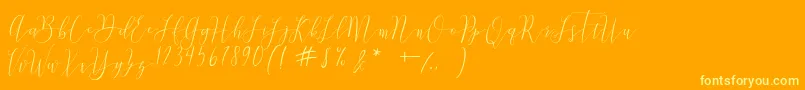 Bastille Free Font – Yellow Fonts on Orange Background