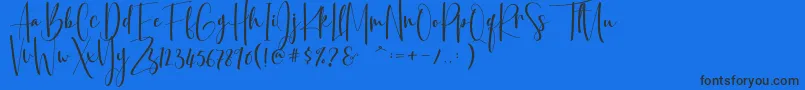 Basyar Jalai Font – Black Fonts on Blue Background
