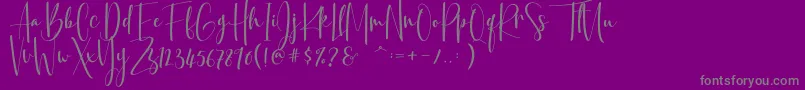 Basyar Jalai-Schriftart – Graue Schriften auf violettem Hintergrund