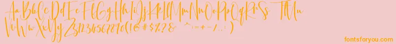 Basyar Jalai Font – Orange Fonts on Pink Background