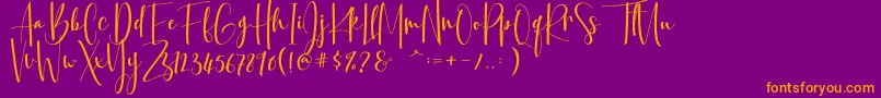 Basyar Jalai Font – Orange Fonts on Purple Background