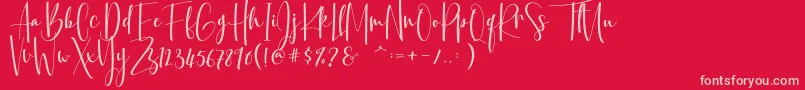Basyar Jalai Font – Pink Fonts on Red Background