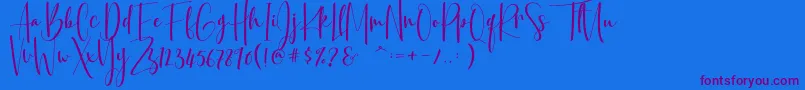 Basyar Jalai Font – Purple Fonts on Blue Background