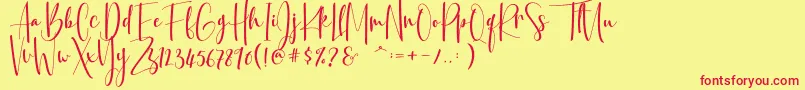 Basyar Jalai Font – Red Fonts on Yellow Background