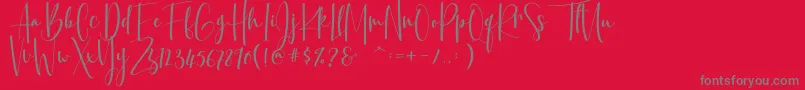Basyar Jalai Font – Gray Fonts on Red Background