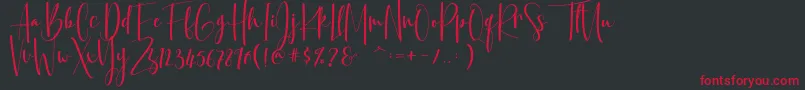 Basyar Jalai Font – Red Fonts on Black Background
