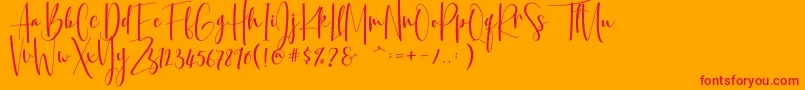 Basyar Jalai Font – Red Fonts on Orange Background