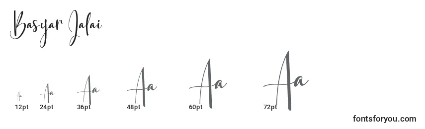 Größen der Schriftart Basyar Jalai (120798)