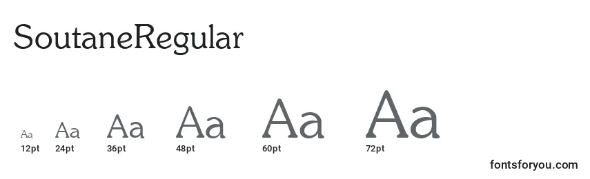 SoutaneRegular Font Sizes