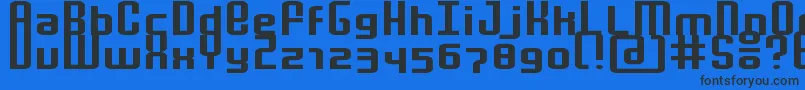Шрифт MochaExtended – чёрные шрифты на синем фоне