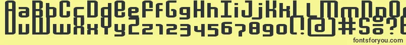 MochaExtended Font – Black Fonts on Yellow Background