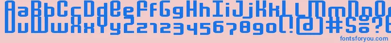 MochaExtended Font – Blue Fonts on Pink Background