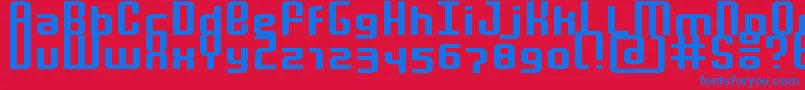 MochaExtended Font – Blue Fonts on Red Background