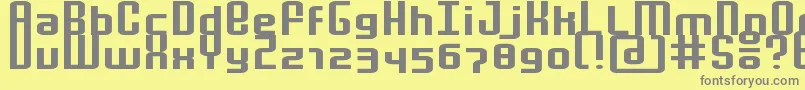 MochaExtended Font – Gray Fonts on Yellow Background
